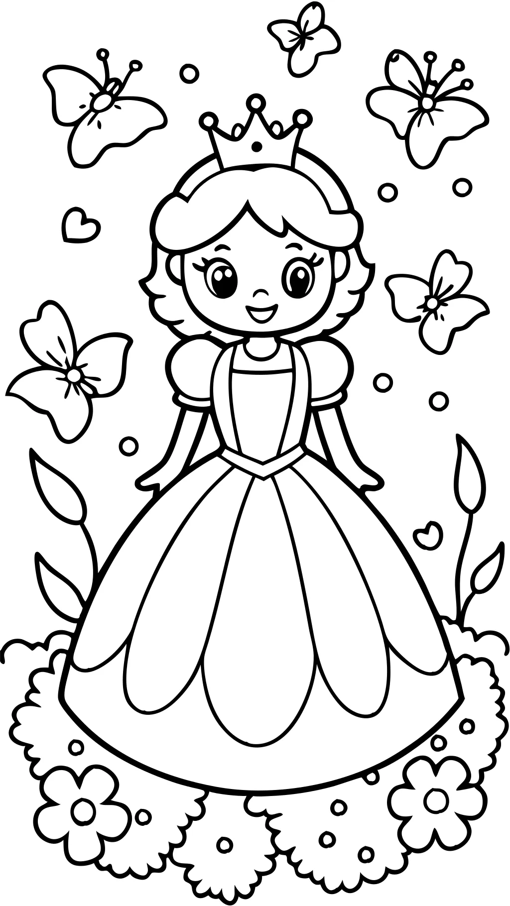 princess poppy coloring page